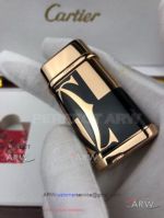 ARW 1:1 Replica Cartier Limited Editions 2-Tone Rose Gold Jet lighter Black&Rose Gold